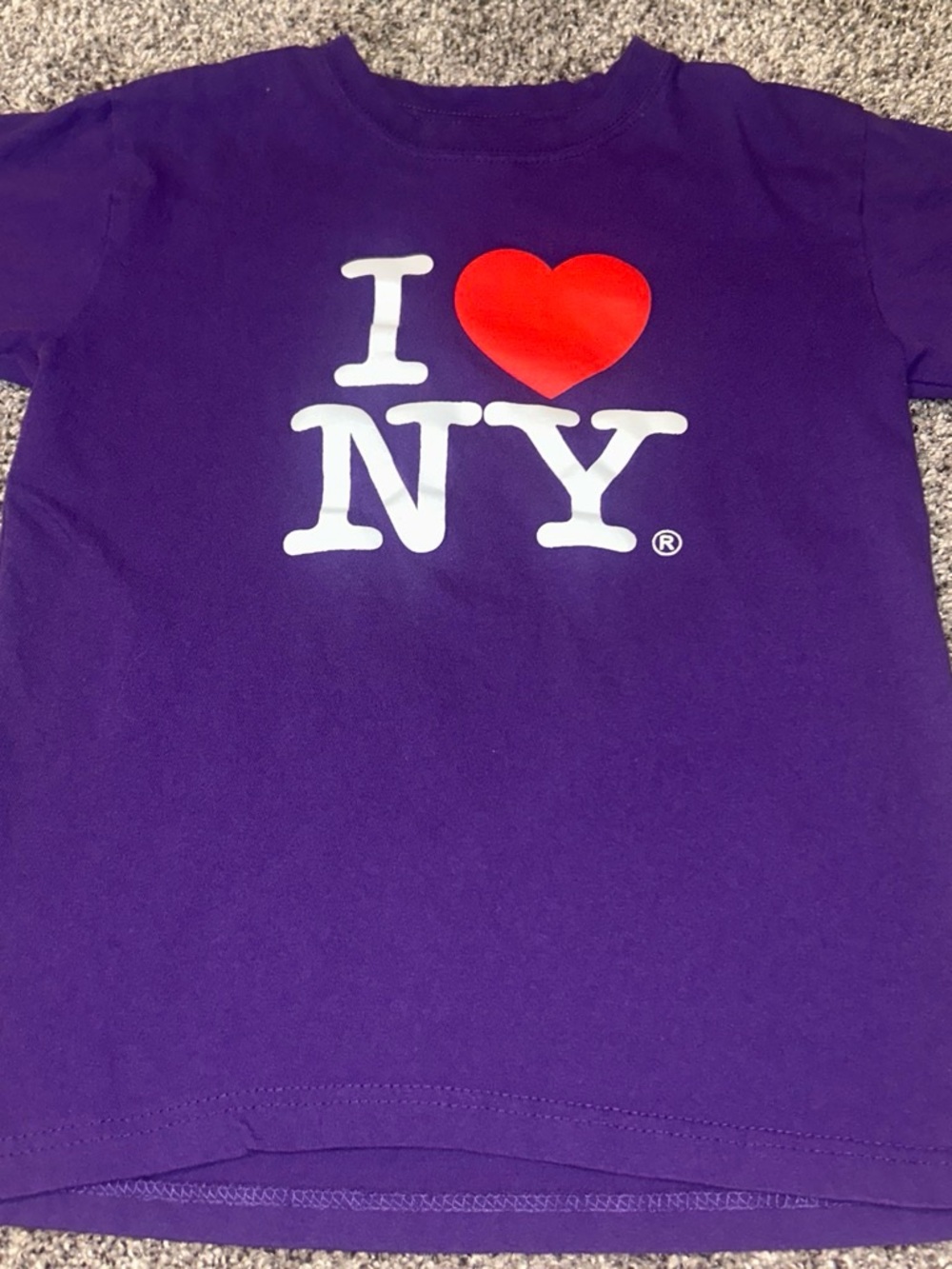 Purple Kids I ♥ NY T-Shirt with Red Heart